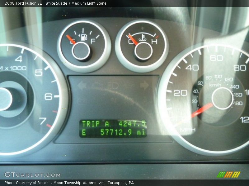 White Suede / Medium Light Stone 2008 Ford Fusion SE