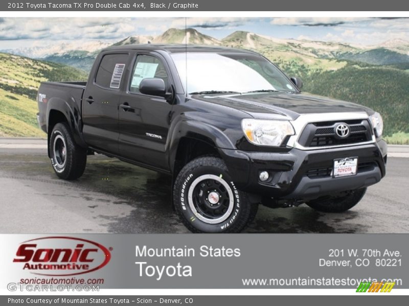 Black / Graphite 2012 Toyota Tacoma TX Pro Double Cab 4x4