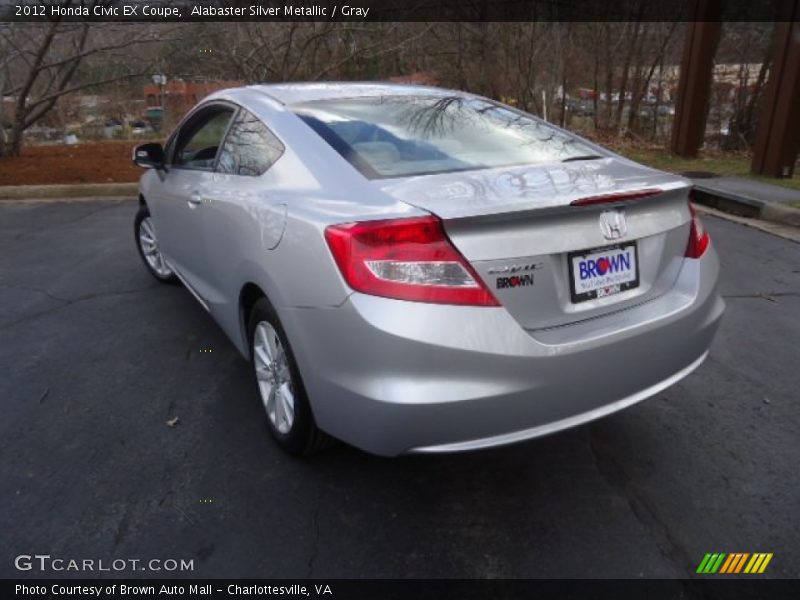 Alabaster Silver Metallic / Gray 2012 Honda Civic EX Coupe