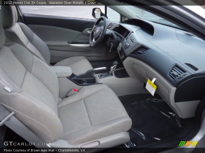 Alabaster Silver Metallic / Gray 2012 Honda Civic EX Coupe