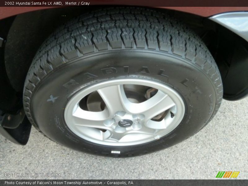 Merlot / Gray 2002 Hyundai Santa Fe LX AWD