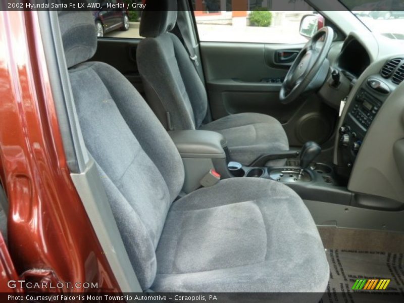 Merlot / Gray 2002 Hyundai Santa Fe LX AWD