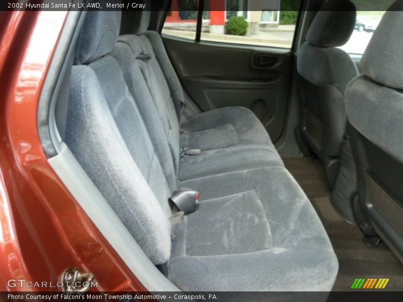 Merlot / Gray 2002 Hyundai Santa Fe LX AWD