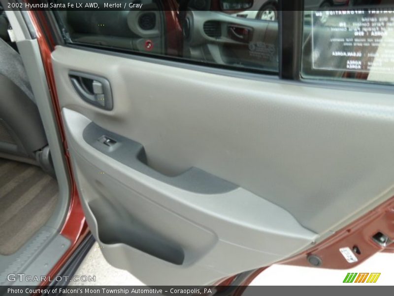 Merlot / Gray 2002 Hyundai Santa Fe LX AWD