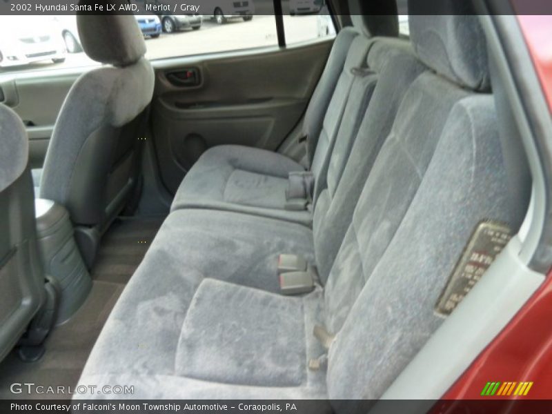 Merlot / Gray 2002 Hyundai Santa Fe LX AWD