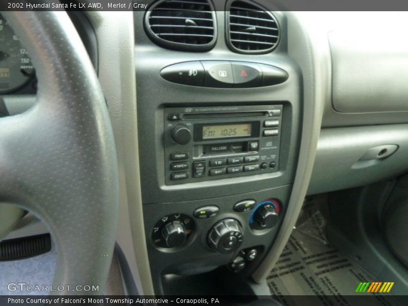 Merlot / Gray 2002 Hyundai Santa Fe LX AWD