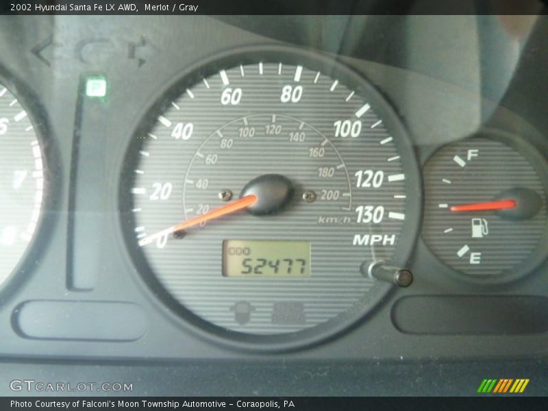 Merlot / Gray 2002 Hyundai Santa Fe LX AWD