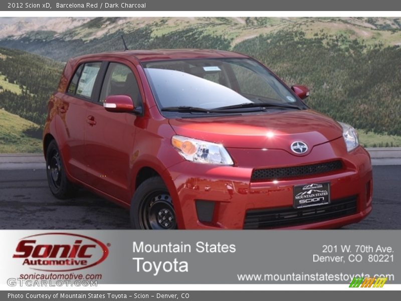 Barcelona Red / Dark Charcoal 2012 Scion xD
