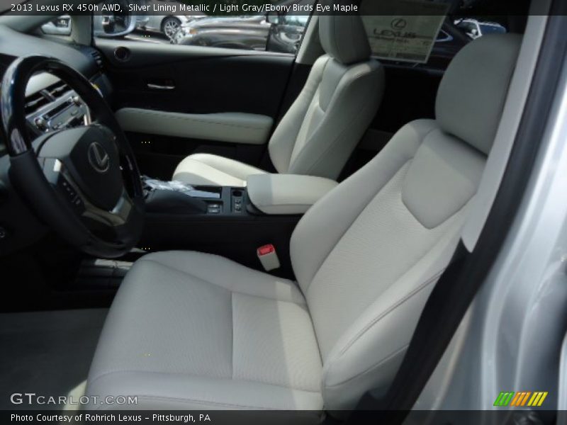 Silver Lining Metallic / Light Gray/Ebony Birds Eye Maple 2013 Lexus RX 450h AWD