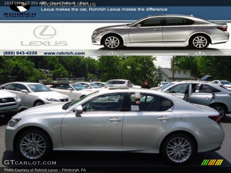 Liquid Platinum / Black 2013 Lexus GS 350 AWD