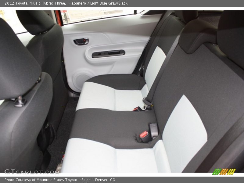Habanero / Light Blue Gray/Black 2012 Toyota Prius c Hybrid Three