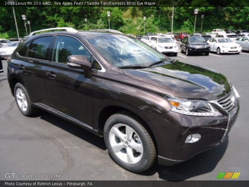 Fire Agate Pearl / Saddle Tan/Espresso Birds Eye Maple 2013 Lexus RX 350 AWD