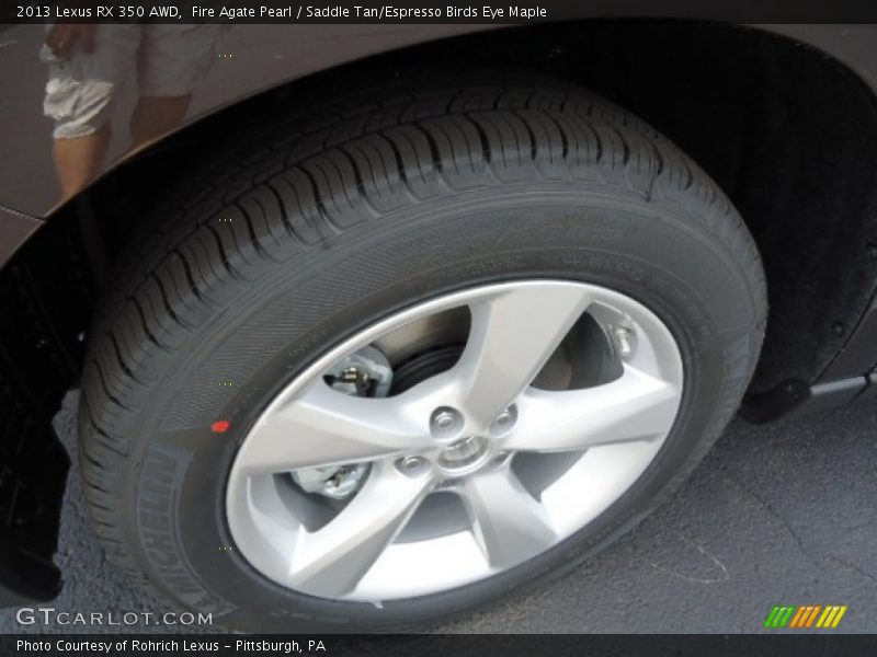 Fire Agate Pearl / Saddle Tan/Espresso Birds Eye Maple 2013 Lexus RX 350 AWD