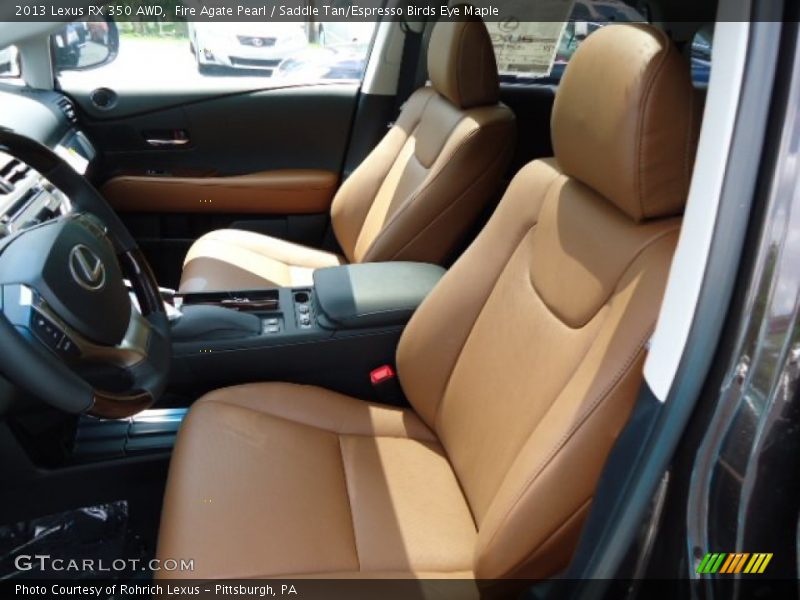 Fire Agate Pearl / Saddle Tan/Espresso Birds Eye Maple 2013 Lexus RX 350 AWD