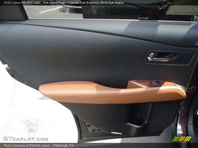 Fire Agate Pearl / Saddle Tan/Espresso Birds Eye Maple 2013 Lexus RX 350 AWD