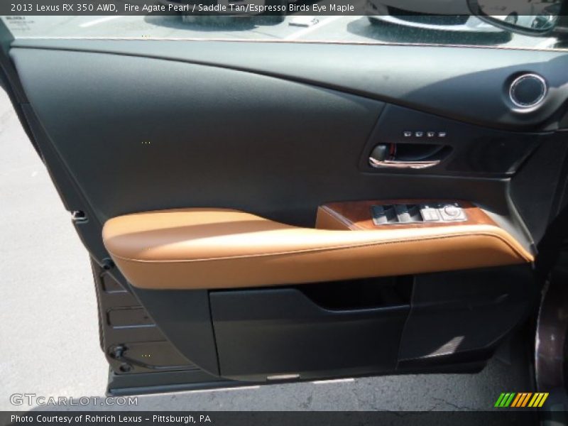 Fire Agate Pearl / Saddle Tan/Espresso Birds Eye Maple 2013 Lexus RX 350 AWD