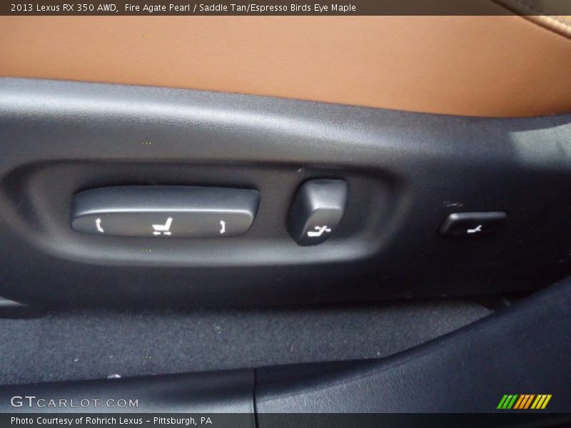 Fire Agate Pearl / Saddle Tan/Espresso Birds Eye Maple 2013 Lexus RX 350 AWD