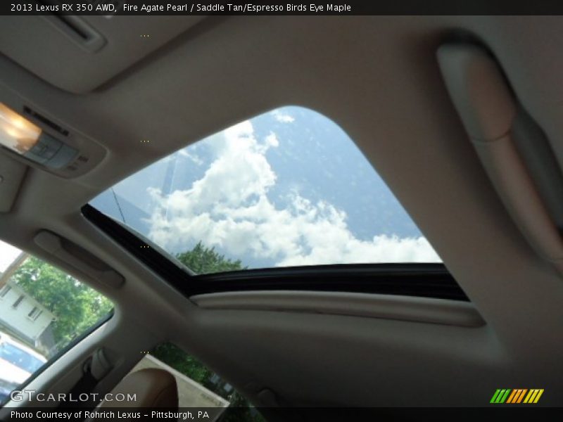 Fire Agate Pearl / Saddle Tan/Espresso Birds Eye Maple 2013 Lexus RX 350 AWD