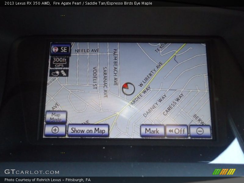 Fire Agate Pearl / Saddle Tan/Espresso Birds Eye Maple 2013 Lexus RX 350 AWD