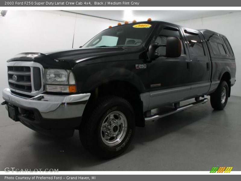 Black / Medium Flint Grey 2003 Ford F250 Super Duty Lariat Crew Cab 4x4