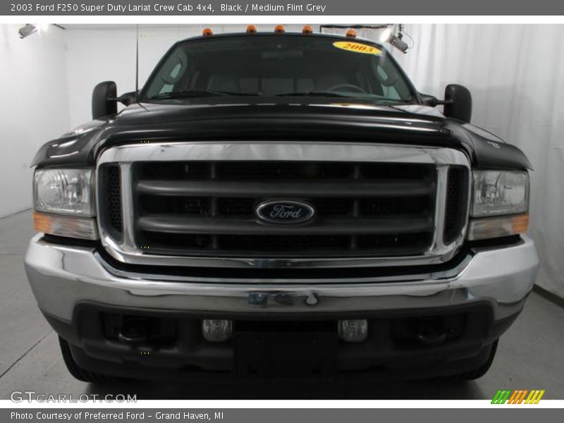 Black / Medium Flint Grey 2003 Ford F250 Super Duty Lariat Crew Cab 4x4