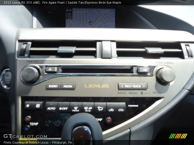 Fire Agate Pearl / Saddle Tan/Espresso Birds Eye Maple 2013 Lexus RX 350 AWD