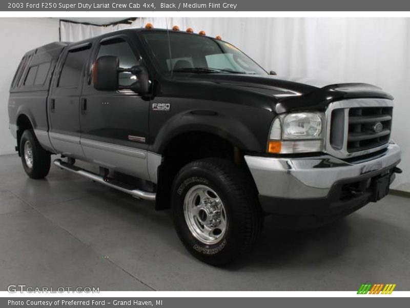 Black / Medium Flint Grey 2003 Ford F250 Super Duty Lariat Crew Cab 4x4