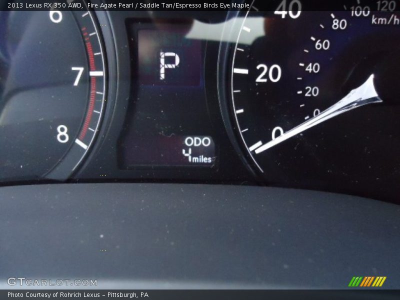 Fire Agate Pearl / Saddle Tan/Espresso Birds Eye Maple 2013 Lexus RX 350 AWD