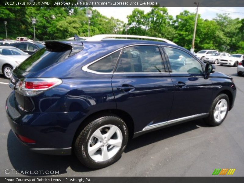 Deep Sea Blue Mica / Parchment/Espresso Birds Eye Maple 2013 Lexus RX 350 AWD