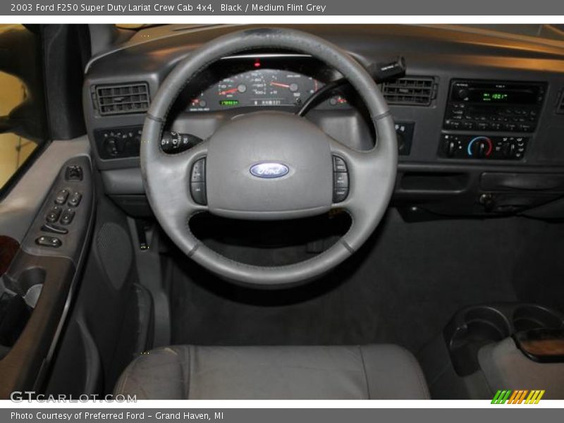 Black / Medium Flint Grey 2003 Ford F250 Super Duty Lariat Crew Cab 4x4