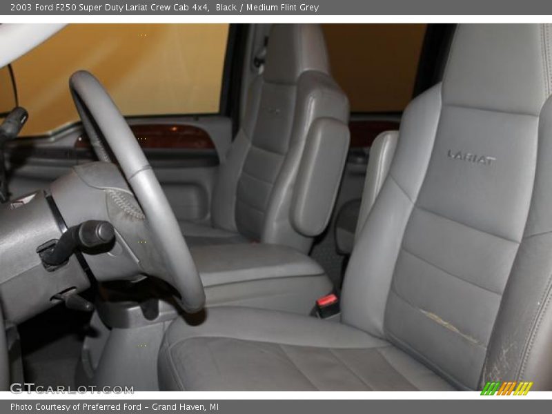 Black / Medium Flint Grey 2003 Ford F250 Super Duty Lariat Crew Cab 4x4