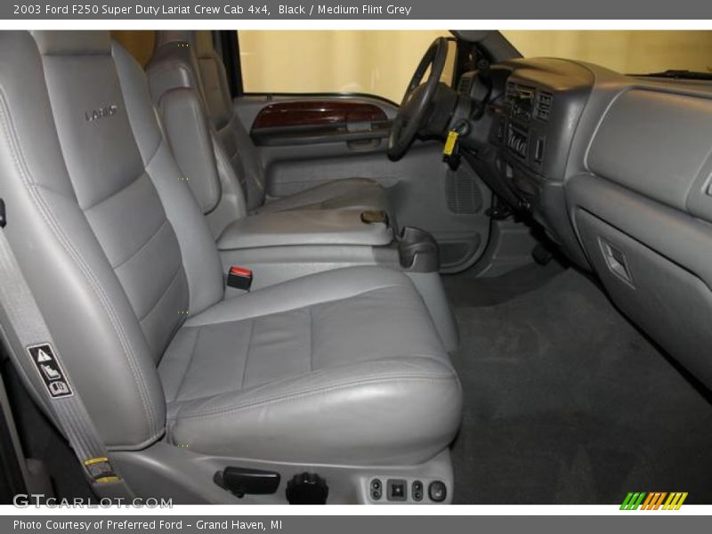 Black / Medium Flint Grey 2003 Ford F250 Super Duty Lariat Crew Cab 4x4