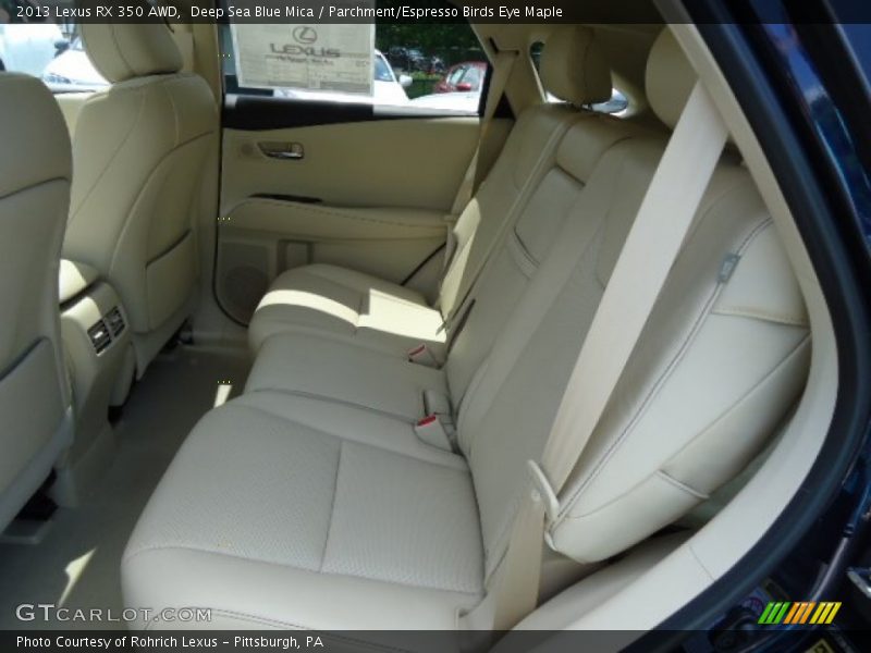 Deep Sea Blue Mica / Parchment/Espresso Birds Eye Maple 2013 Lexus RX 350 AWD