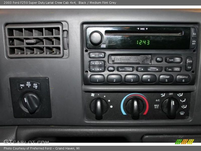 Black / Medium Flint Grey 2003 Ford F250 Super Duty Lariat Crew Cab 4x4