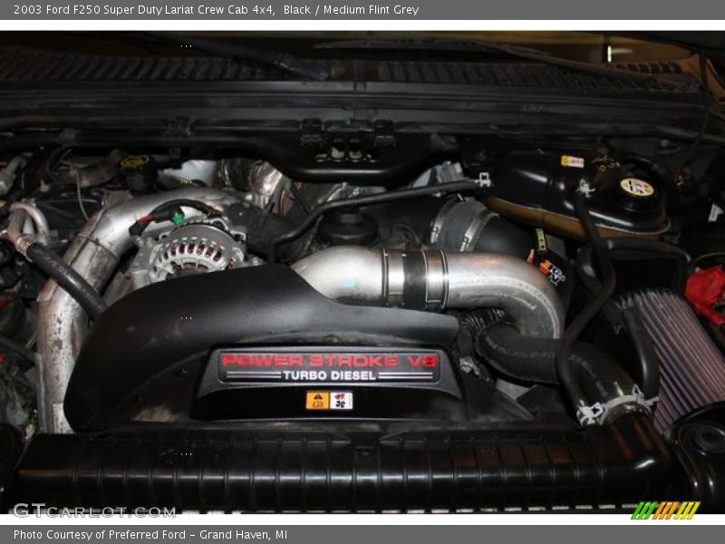 Black / Medium Flint Grey 2003 Ford F250 Super Duty Lariat Crew Cab 4x4