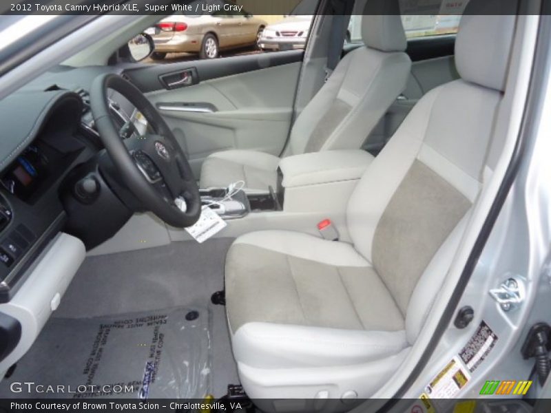 Super White / Light Gray 2012 Toyota Camry Hybrid XLE