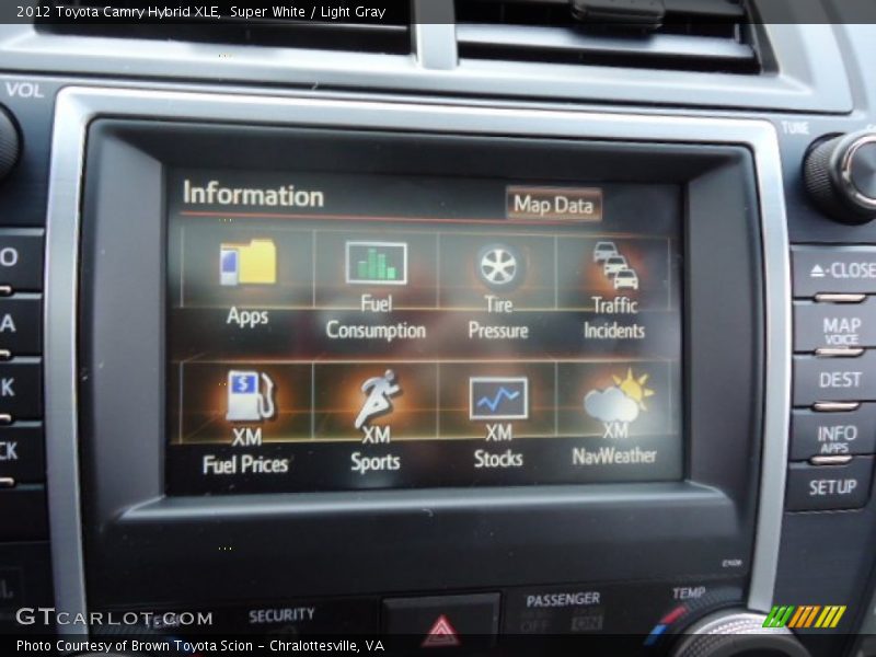 Super White / Light Gray 2012 Toyota Camry Hybrid XLE