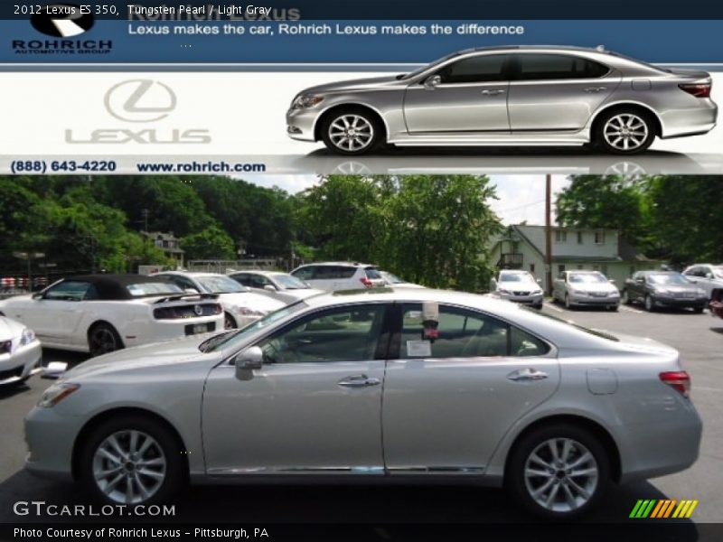Tungsten Pearl / Light Gray 2012 Lexus ES 350
