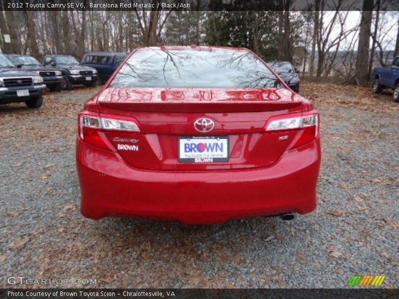 Barcelona Red Metallic / Black/Ash 2012 Toyota Camry SE V6