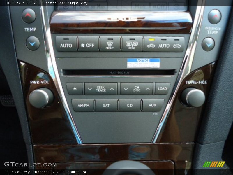 Tungsten Pearl / Light Gray 2012 Lexus ES 350