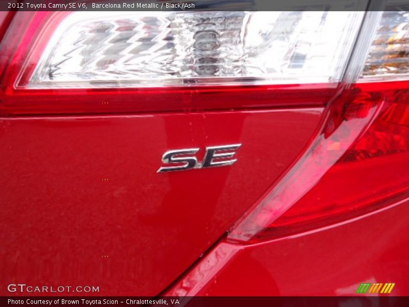 Barcelona Red Metallic / Black/Ash 2012 Toyota Camry SE V6