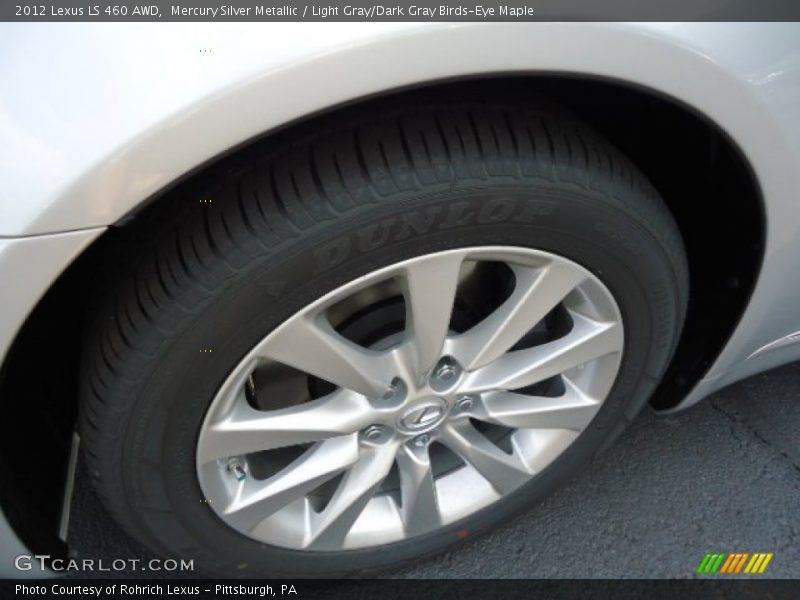 Mercury Silver Metallic / Light Gray/Dark Gray Birds-Eye Maple 2012 Lexus LS 460 AWD
