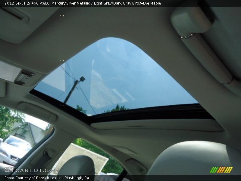 Mercury Silver Metallic / Light Gray/Dark Gray Birds-Eye Maple 2012 Lexus LS 460 AWD