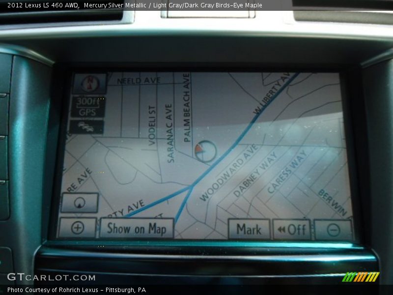 Mercury Silver Metallic / Light Gray/Dark Gray Birds-Eye Maple 2012 Lexus LS 460 AWD