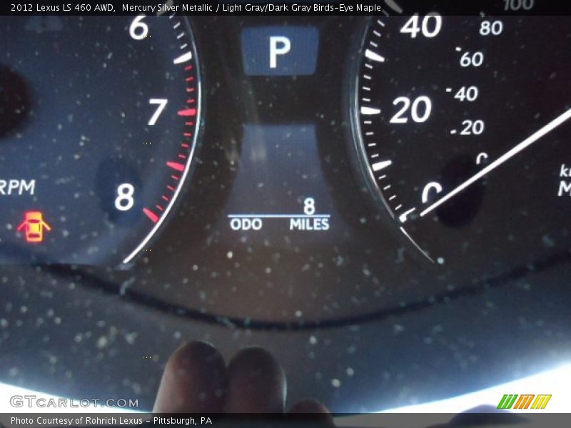Mercury Silver Metallic / Light Gray/Dark Gray Birds-Eye Maple 2012 Lexus LS 460 AWD
