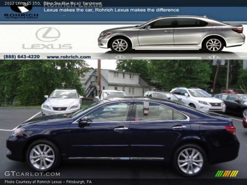 Deep Sea Blue Mica / Parchment 2012 Lexus ES 350