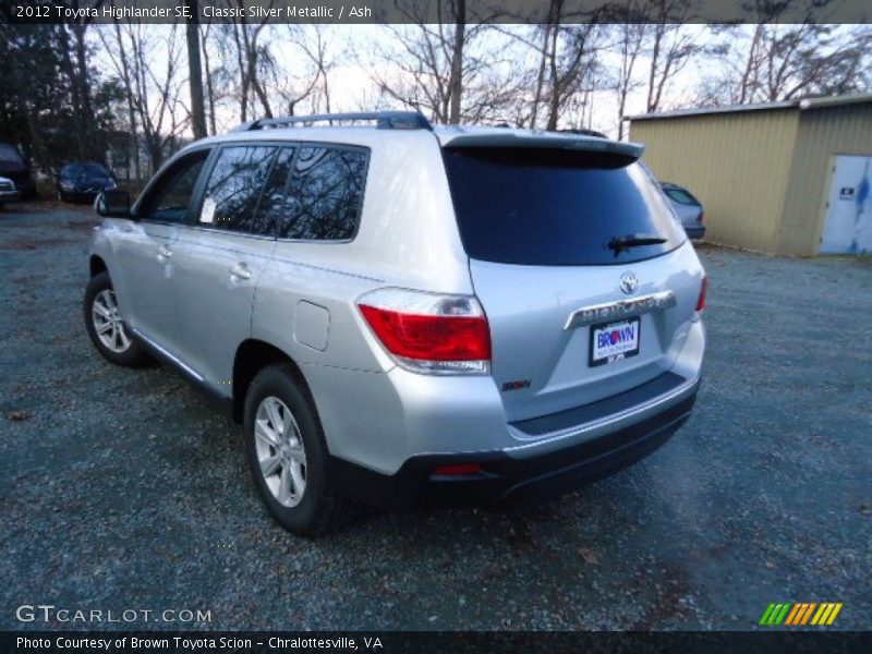 Classic Silver Metallic / Ash 2012 Toyota Highlander SE