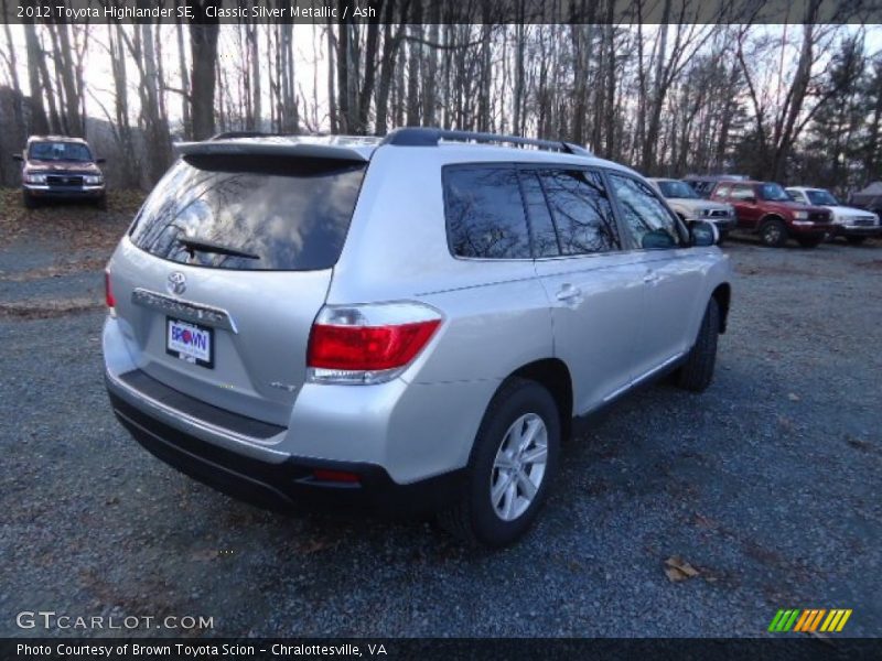 Classic Silver Metallic / Ash 2012 Toyota Highlander SE