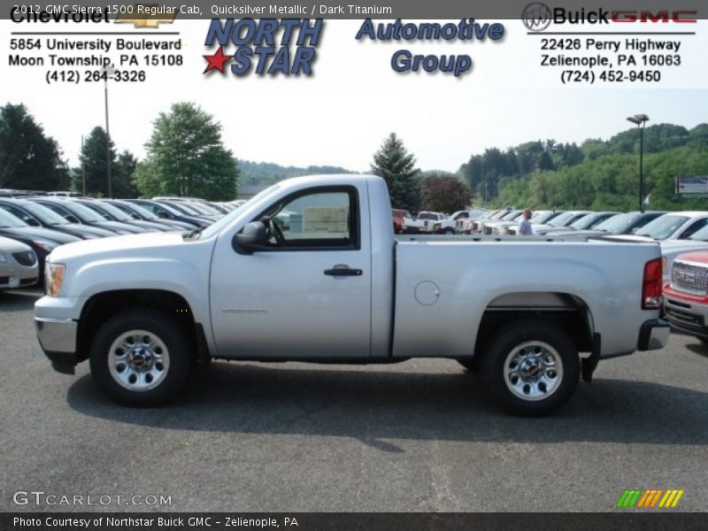 Quicksilver Metallic / Dark Titanium 2012 GMC Sierra 1500 Regular Cab