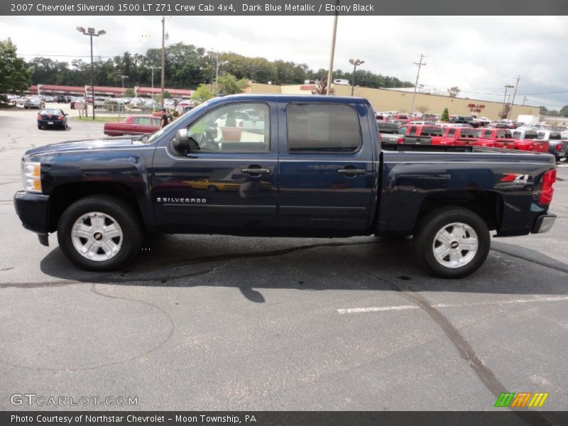 Dark Blue Metallic / Ebony Black 2007 Chevrolet Silverado 1500 LT Z71 Crew Cab 4x4